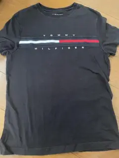 TOMMY HILFIGER Tシャツ ロゴ刺繍 黒
