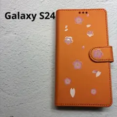 Galaxy S24 手帳型ケース　オレンジ