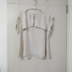 美品★FOVL ジョーゼットケープブラウス