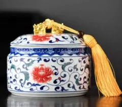図変わり ◆ 中国　景徳鎮　茶壺　茶入れ ◆ アンティーク 骨董品 ◆ 紅茶壺 図変わり ◇ 中国 景徳鎮 茶壺 茶入れ ◇ アンティーク 骨董品