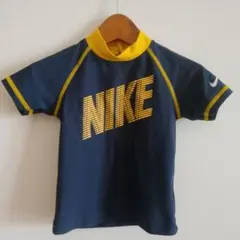 1回着用NIKE ラッシュガード ネイビー/イエロー