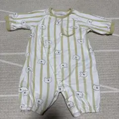 ストライプ柄クマロンパース 50-60cm