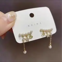 【大人気 ディオール ゴールド パール ピアス 大人可愛い
