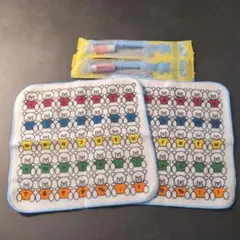 キッズアメニティ　ハンカチと歯ブラシ　2セット　ダイワロイネット