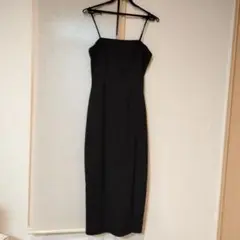 本日限定お値下げ！美品　ザラ　ロングキャミワンピース　黒　S