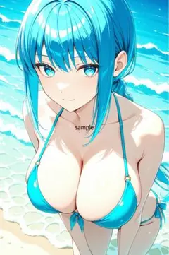A2382 AIイラスト　美女 L版サイズ 1点物
