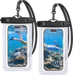 ❤️新品❤️スマホ 防水ケース 海 2枚セット&熱圧技術