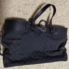 GUCCIトートバッグGG柄キャンパスレザー
