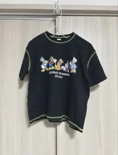 リトシー　ミッキー配色ステッチプリントTシャツ