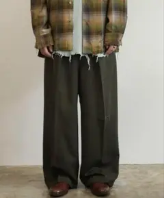 ancellm Wool Damage Wide Slacks size2