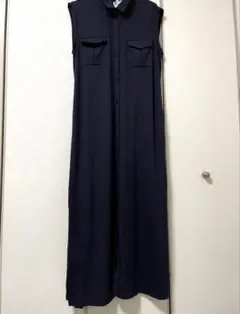 ＧＵ　ジーユー　シャツマキシワンピース　ノースリーブ　ジレ