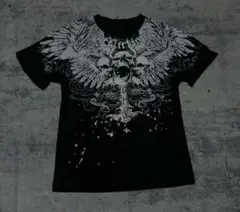 y2k グランジ00s - grunge skull T-shirt - 十字架