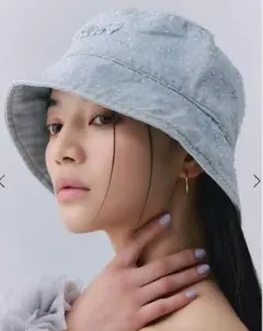 最終値下　eimy istoire drop patternデニムバケットハット