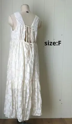 シアージャガード レース ノースリーブ ワンピース アイボリー F 春夏