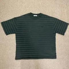 WEGO ストライプ Tシャツ Lサイズ ダークグリーン