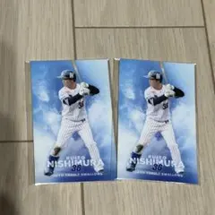 東京ヤクルトスワローズ　西村瑠伊斗　ステッカー2枚
