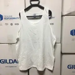 GILDANギルダン☆タンクトップ☆無地☆ホワイト☆白色☆Lサイズ