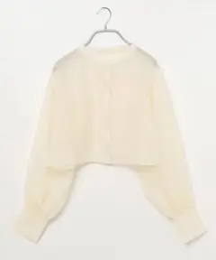Heather シアーノーカラーシャツ