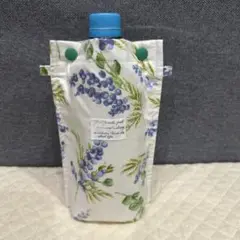ペットボトルカバー 青紫 ミモザ①