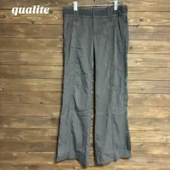 ♦︎【アバハウス】qualite グレー カジュアルパンツ ラインパンツ L
