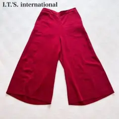 イッツインターナショナル　ガウチョパンツ(L)ウエストゴム　派手　オフィス　大人