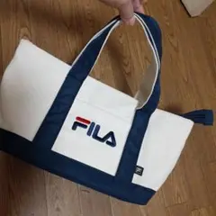 FILA トートバッグ ホワイト・ネイビー