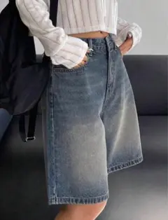 デニムショートパンツ ハーフパンツ
