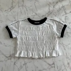algy クロップド ホワイトTシャツ