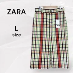 ZARA ザラ 新品 チェック柄 タイトスカート L ひざ丈