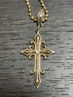 ブエナビスタ　ゴールド十字架ネックレス ステンレス クロスネックレス ゴールド [n980-gold-n514-3mm