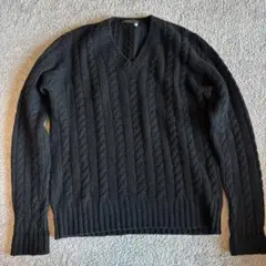 PRADA ダークグレー Vネックニット 54