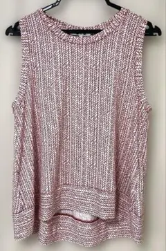 【美品】three dots レディース　タンクトップ　ノースリーブ