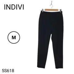 美品☆ INDIVI インディヴィ ストレッチパンツ テーパードパンツ 黒 36