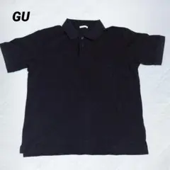 GU トップス ポロシャツ シンプル 黒