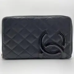 【希少品】CHANEL オーガナイザー マトラッセ ブラック カメリア カンボン