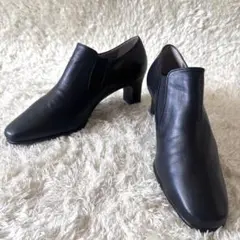 銀座ヨシノヤ サイドゴアブーツ レザー 黒