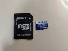 ELECOM 128GB microSDXCカード + サイズ変換 動作確認