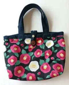 ハンドメイド　バック　トートーバック　裏布　ポケット付き　和風　浴衣に似合う