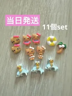 【匿名当日発送】日焼けキティ　デコパーツ　ネイルパーツ　キティちゃん　ガングロ