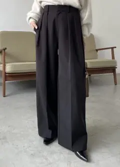 【カプリシュレマージュ】2タックワイドパンツ　サイズ38