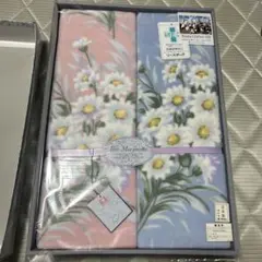 【新品未使用】京都西川　綿毛布　2点セット　　140×200cm 花柄　青　桃