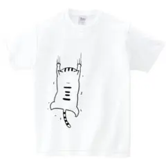 猫のイラスト ホワイト Tシャツ