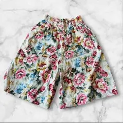 vintage 日本製　昭和レトロ　花柄キュロット