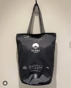 グレー　beams バケット　トートバッグ　エコ　japan 折りたたみ　鞄