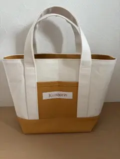 尾道帆布トートバッグカーキ3