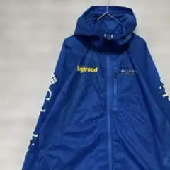 コロンビア　マウンテンパーカーブルーXL ロゴ刺繍アウトドア827