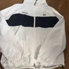 NEW ERA ナイロンジャケット ホワイト/ネイビー