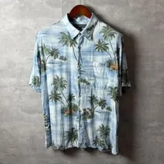 croft & barrow アロハシャツ レーヨン 総柄 L インドネシア製