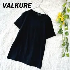 ヴァルクーレ◆半袖 Tシャツ カットソー 綿 シンプル 無地 部屋着 S 黒 夏