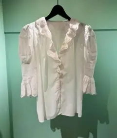 vintage レース ブラウス